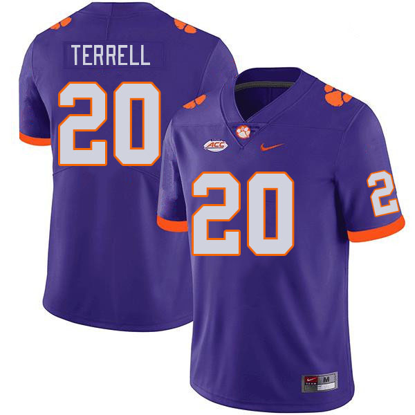 Clemson Tigers #20 Avieon Terrell College Football Jerseys Stitched Sale-Purple